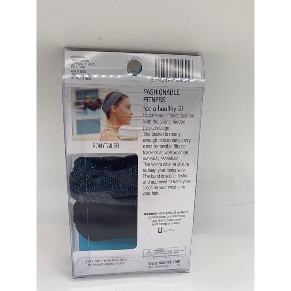 Scunci Everyday & Active Fashionably Fit 2 in 1 hair +wrist band 20455-A - Picture 3 of 9